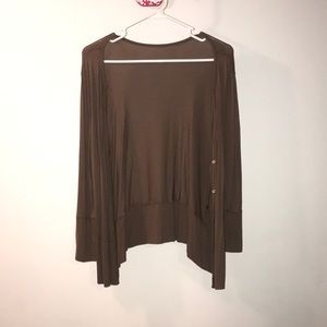 $3 Freebie// 3/4 Sleeve Brown Cardigan